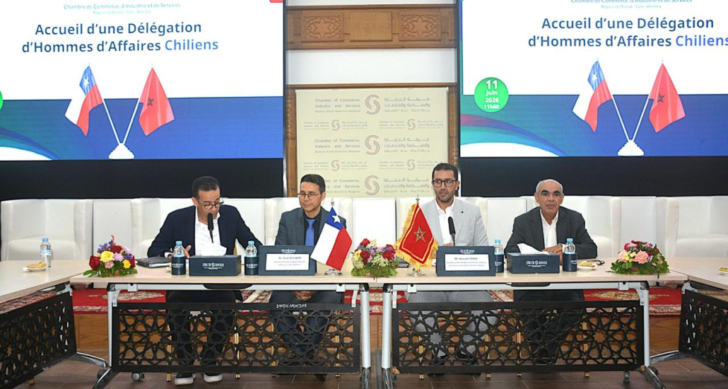 Accueil d’une délégation d’entreprises Chiliennes à la Chambre de Commerce, d’Industrie et des Services de la région Rabat-Salé-Kenitra.